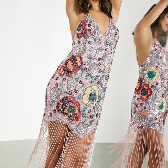 ASOS Multicolor Sequin Mini Dress - Picture 2 of 10
